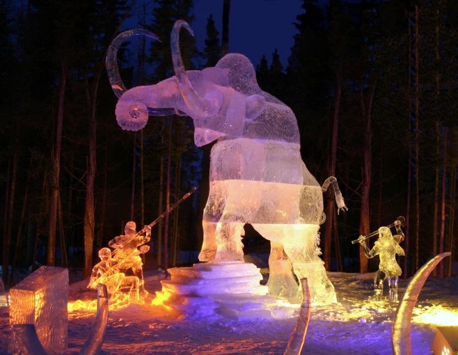 Mammoth Hunters - from 2004 International Ice Carving Championships, Fairbanks Alaska